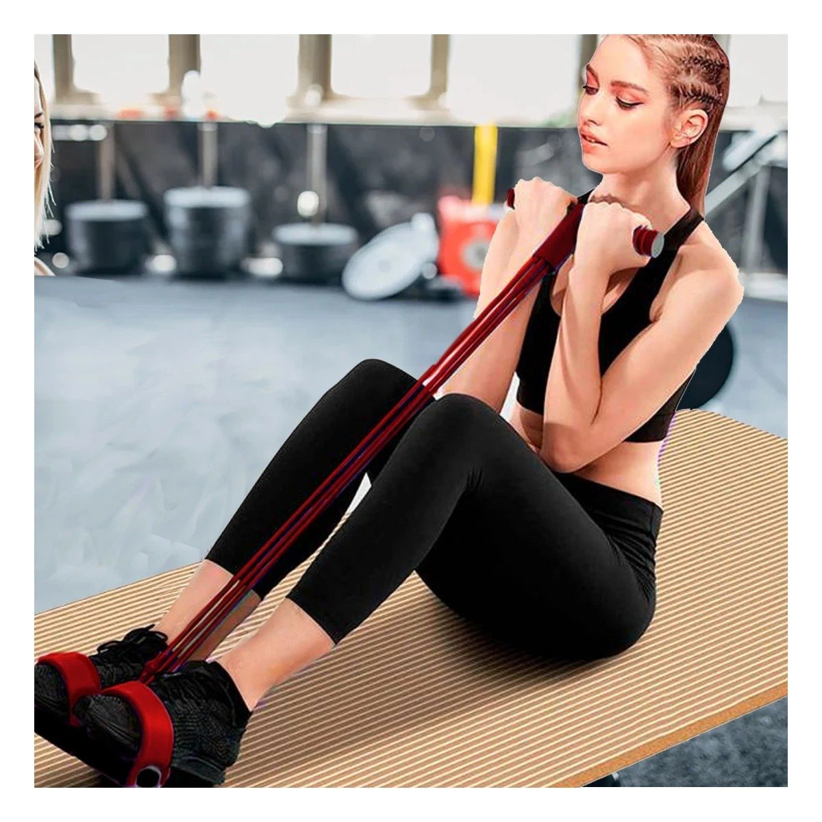 ELÁSTICO RYBIU DE30588 PILATES ROJO Y NEGRO + POST-IT ADHESIVOS - 3