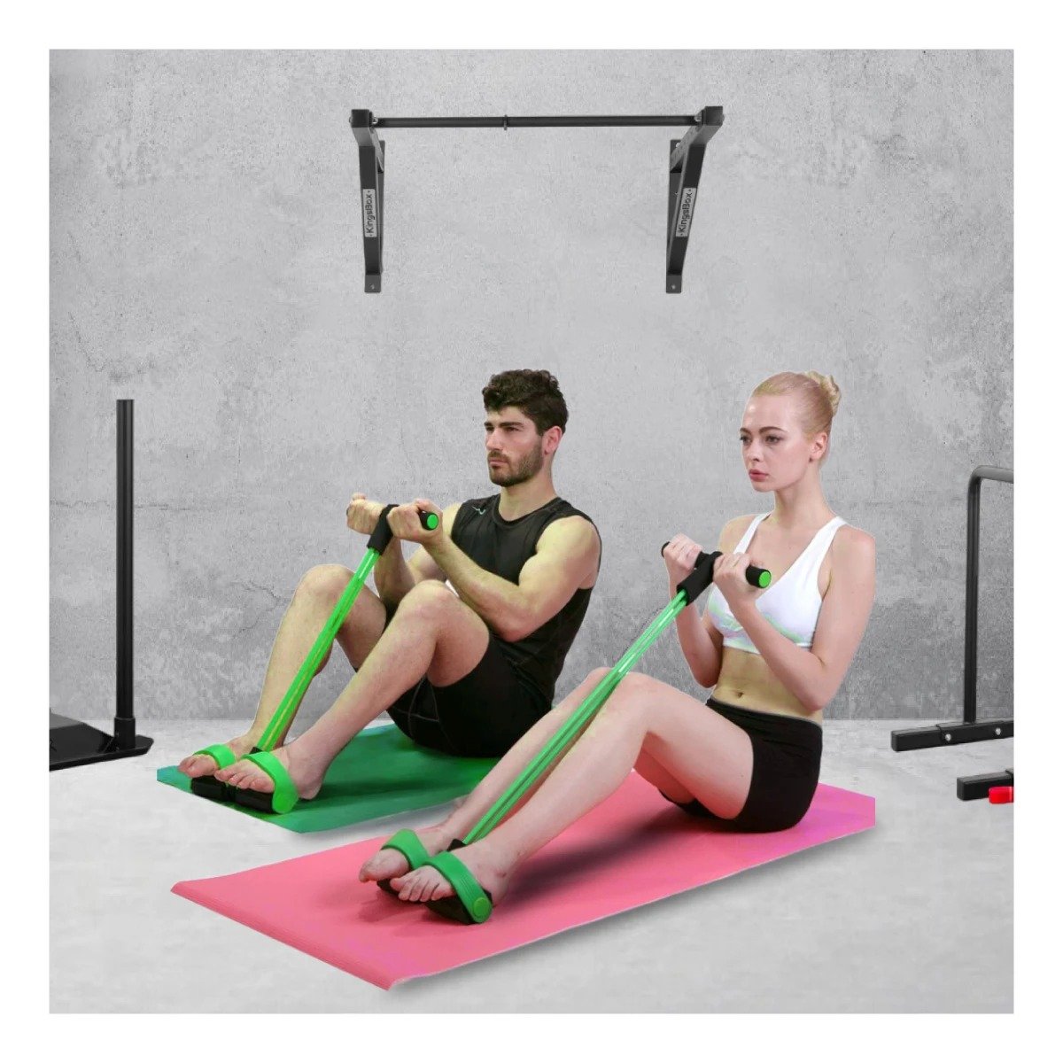 ELÁSTICO RYBIU DE30591 DE PILATES VERDE Y NEGRO + POST-IT ADHESIVOS - 2
