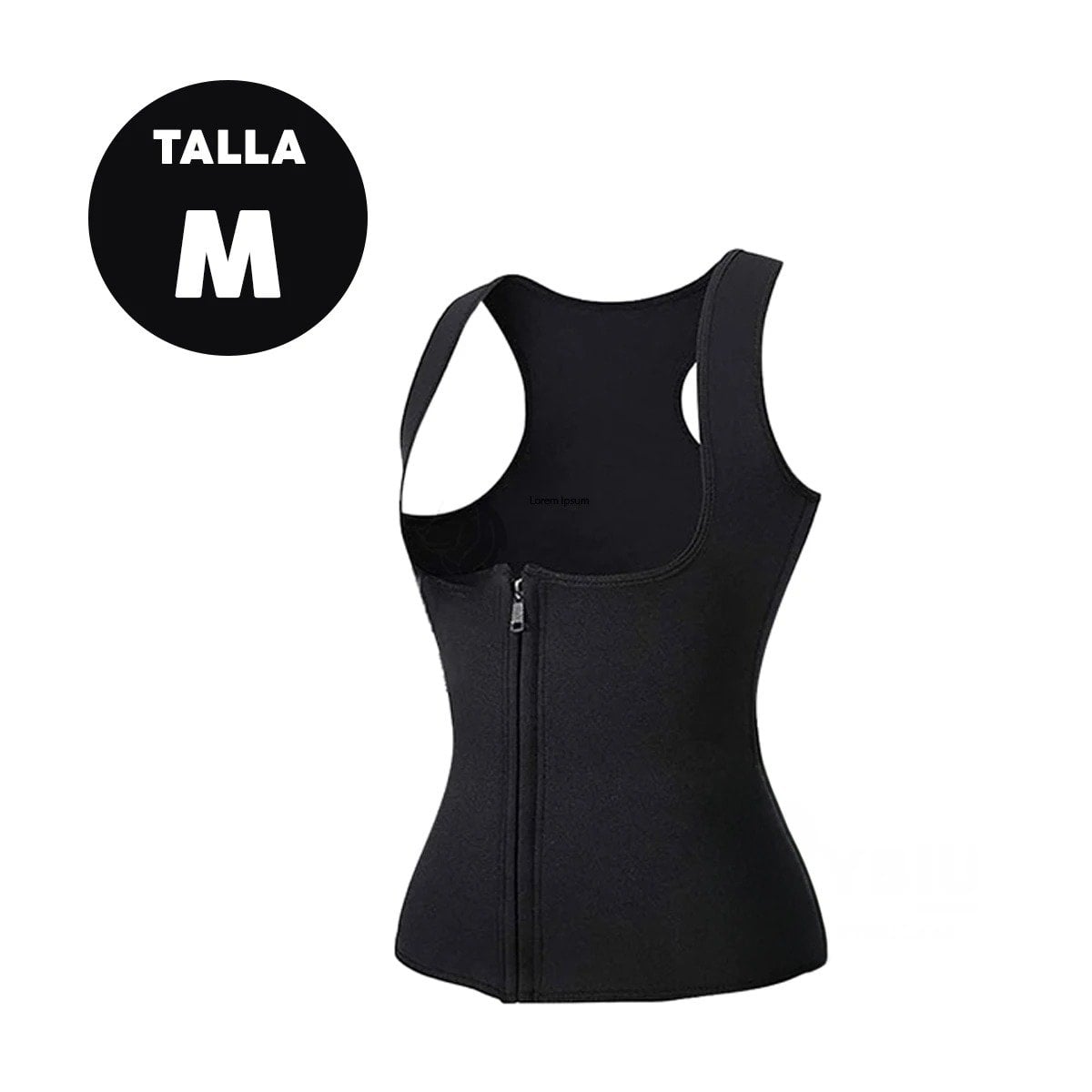 FAJA MUJER RYBIU NEGRO DE30522 TERMICA ENTRENAMIENTO M + POST-IT ADHESIVOS - 4