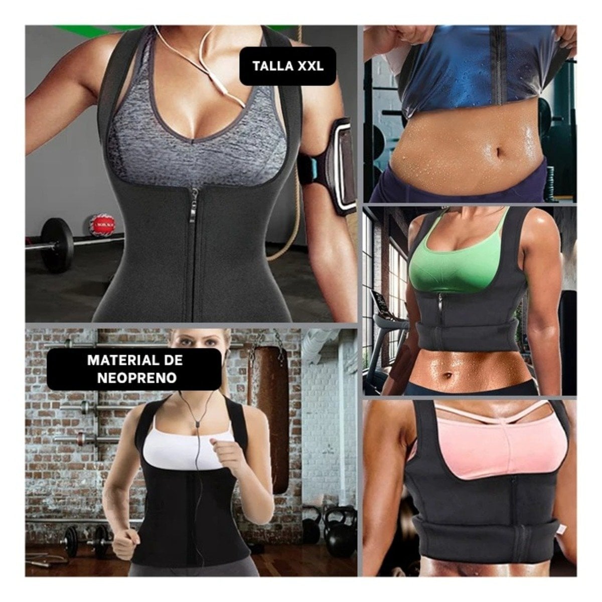 FAJA MUJER RYBIU NEGRO DE30525 TERMICA ENTRENAMIENTO XXL + POST-IT ADHESIVOS - 1