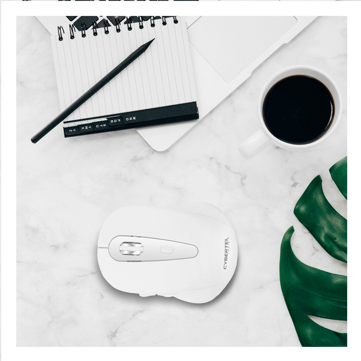 MOUSE INALÁMBRICO RYBIU INNOVADOR Y ÚTIL M307 COLOR BLANCO + PAPEL REGALO - 5