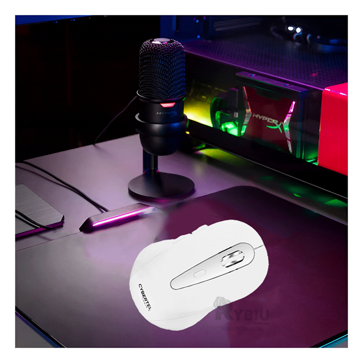 MOUSE INALÁMBRICO RYBIU MINIMALISTA Y PRÁCTICO M307 BLANCO + REGALO AGENDITA - 1