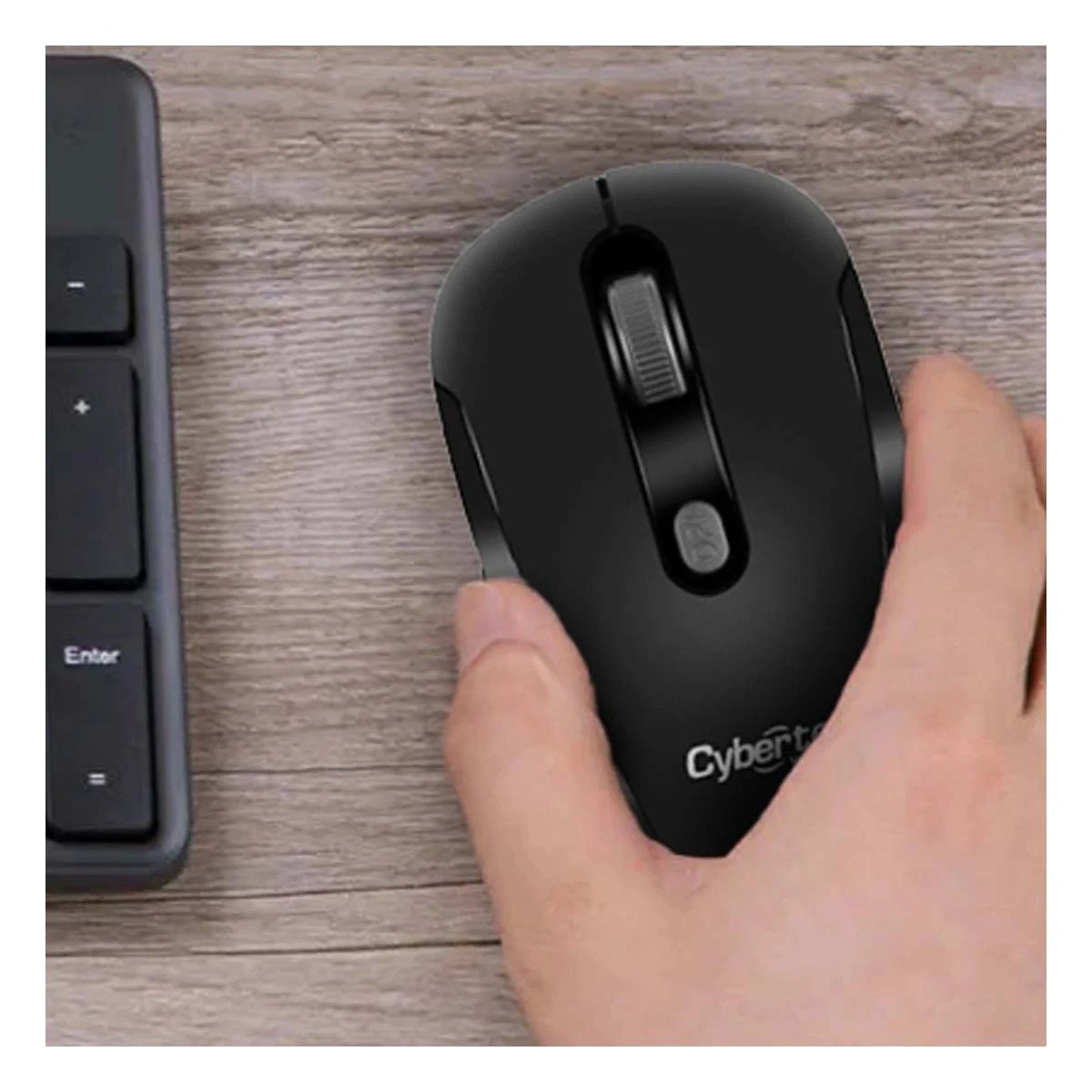 CURSOR INALÁMBRICO RYBIU ELEGANTE M207 EN COLOR NEGRO + POST-IT ADHESIVOS - 3