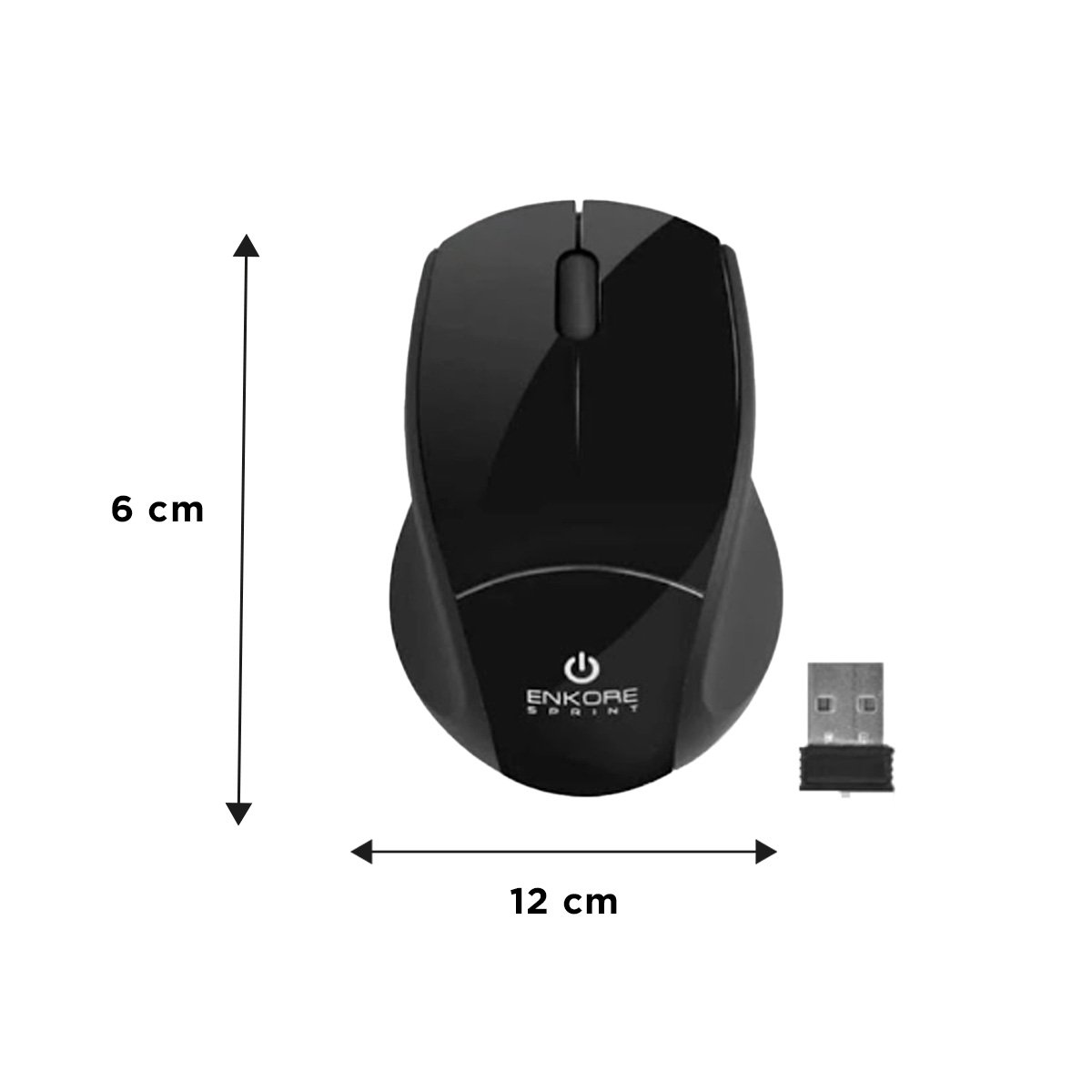 MOUSE INALÁMBRICO RYBIU OPTIMO E MODELO ENKORE EKM200 SPRINT NEGRO - 4