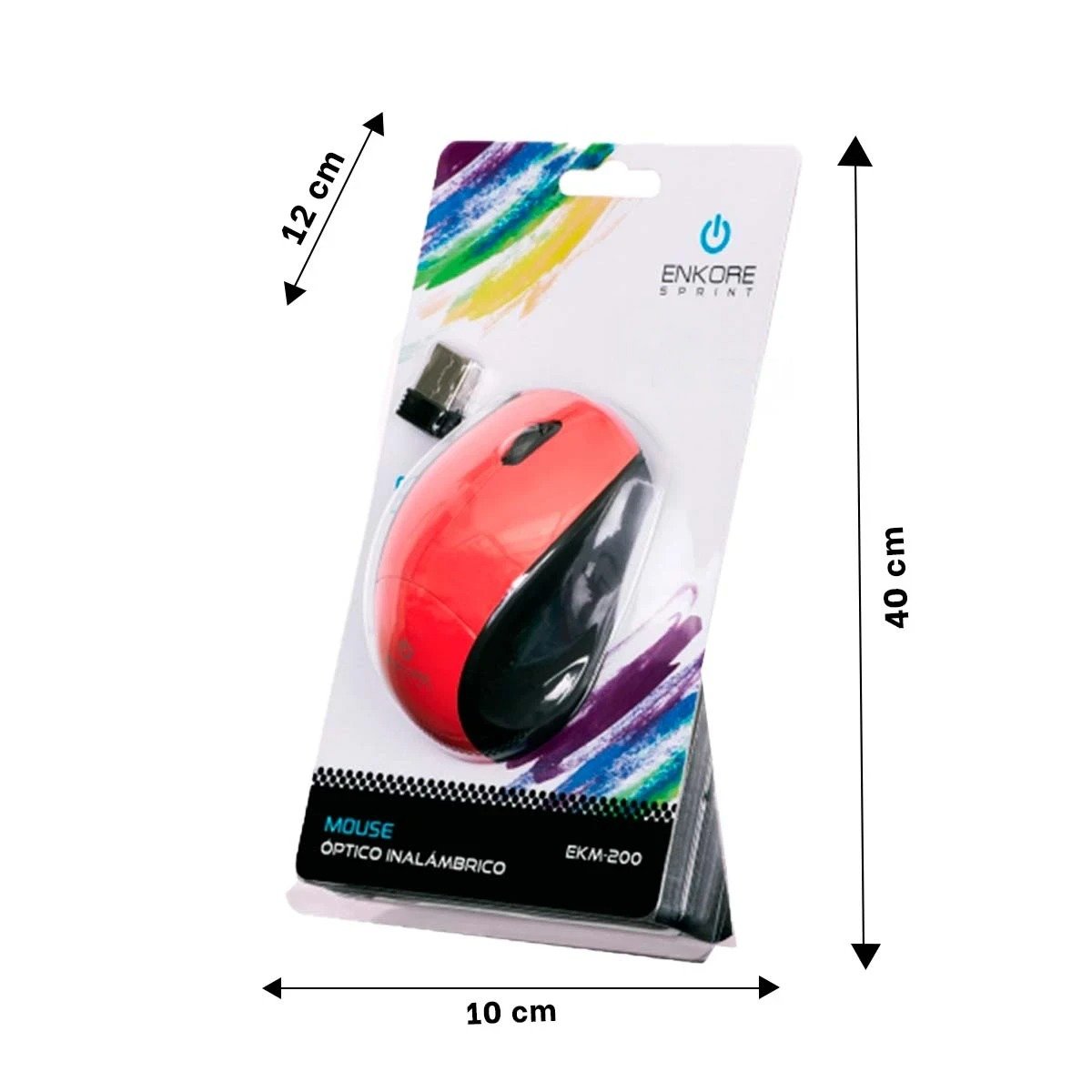 CURSOR INALÁMBRICO RYBIU ELEGANTE EKM200 EN COLOR ROJO + POST-IT ADHESIVOS - 4