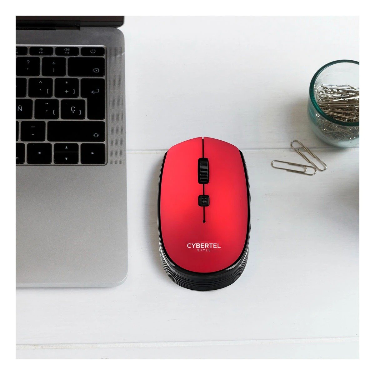 CURSOR INALÁMBRICO RYBIU PORTÁTIL GAMERS M312 ROJO + POST-IT ADHESIVOS - 2