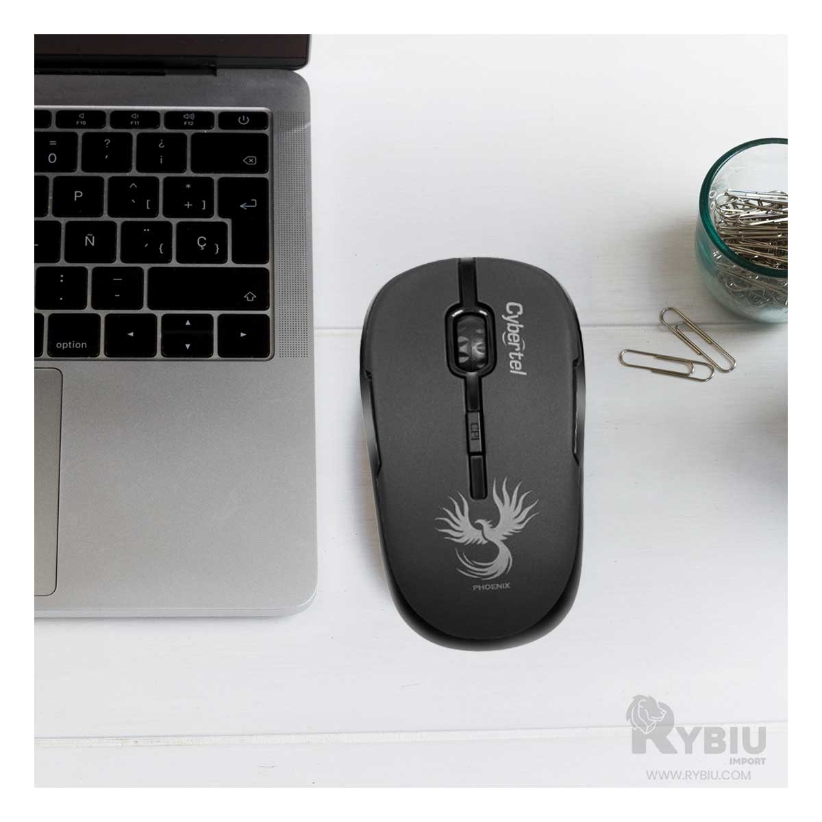 CURSOR INALÁMBRICO RYBIU PORTÁTIL GAMERS M700X NEGRO + POST-IT ADHESIVOS - 2