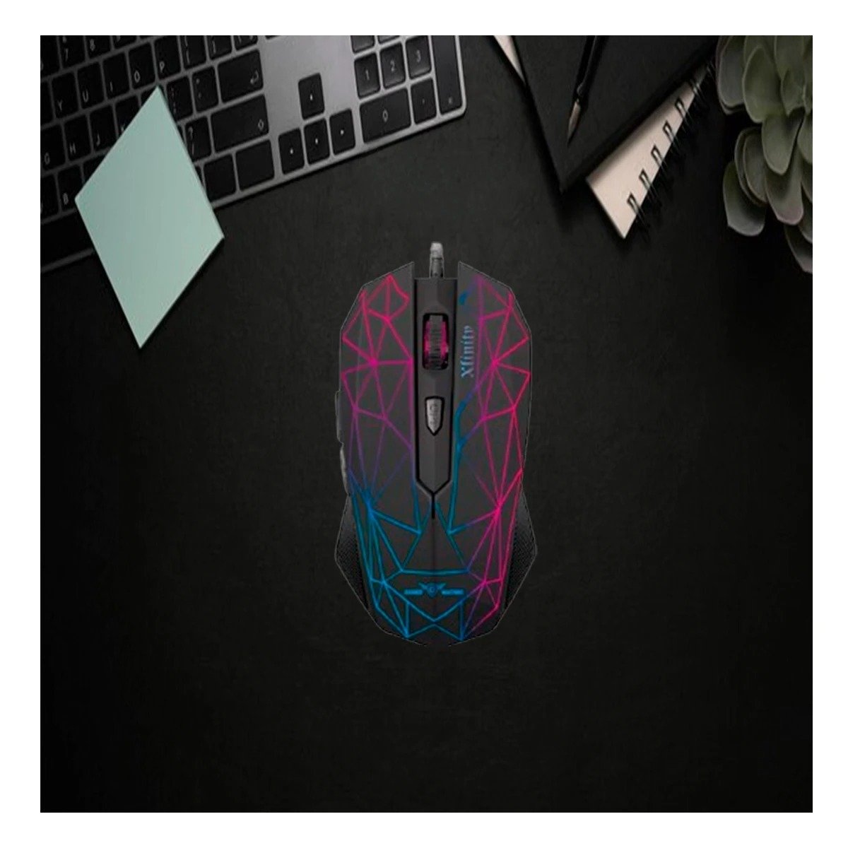 CURSOR RYBIU GAMER MIC M809 EN COLOR NEGRO + POST-IT ADHESIVOS - 2