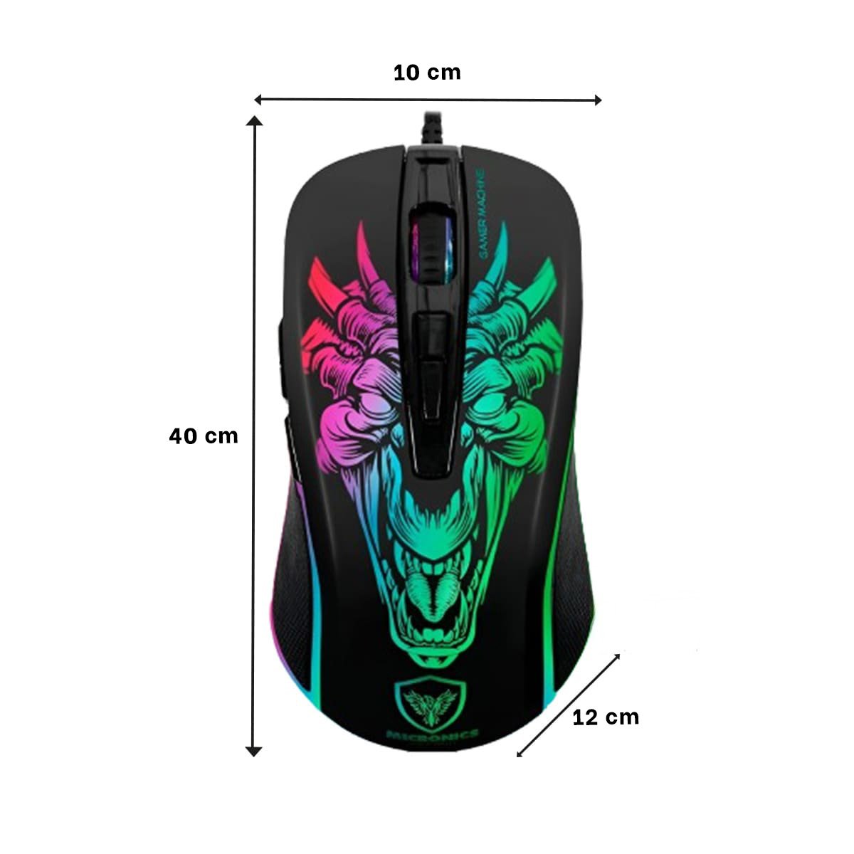 MOUSE RYBIU FACIL CONECTARLO M816 EN TONO NEGRO + PAPEL REGALO - 4
