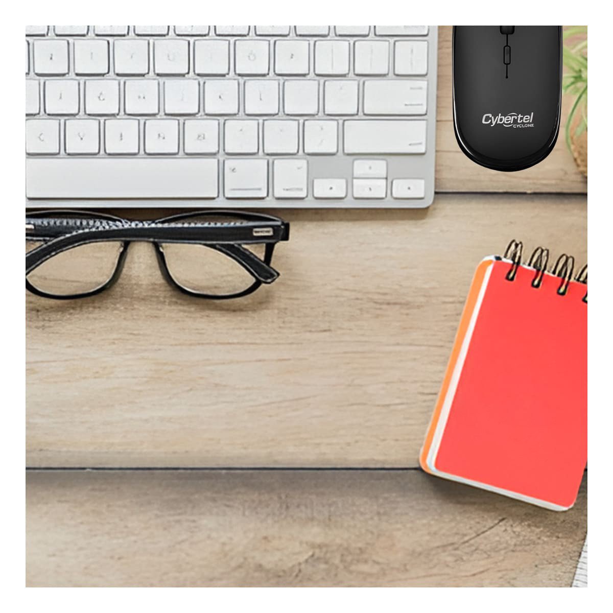 MOUSE INALÁMBRICO RYBIU VERSÁTIL CON USB M500-3M TONO NEGRO + PAPEL REGALO - 5