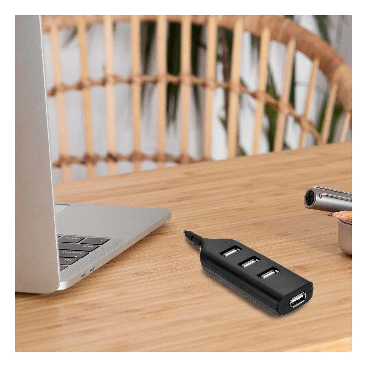 HUB 4 PUERTOS RYBIU MODERNO DE USB 2.0 NEGRO + PAPEL DE REGALO - 5