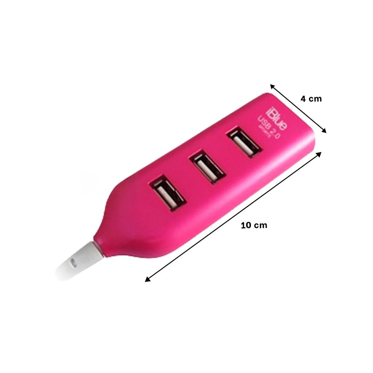 HUB 4 PUERTOS RYBIU TRANSPORTABLE USB 2.0 DE TONO FUCSIA - 4