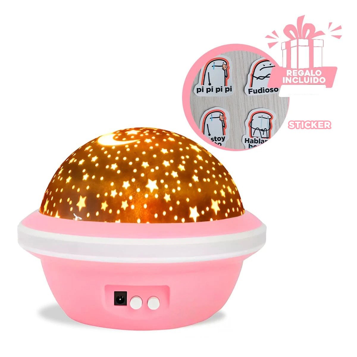 REFLECTOR RYBIU TE30259 COMPATIBLE PARA NIÑOS EN ROSADO + REGALO STICKERS - 1
