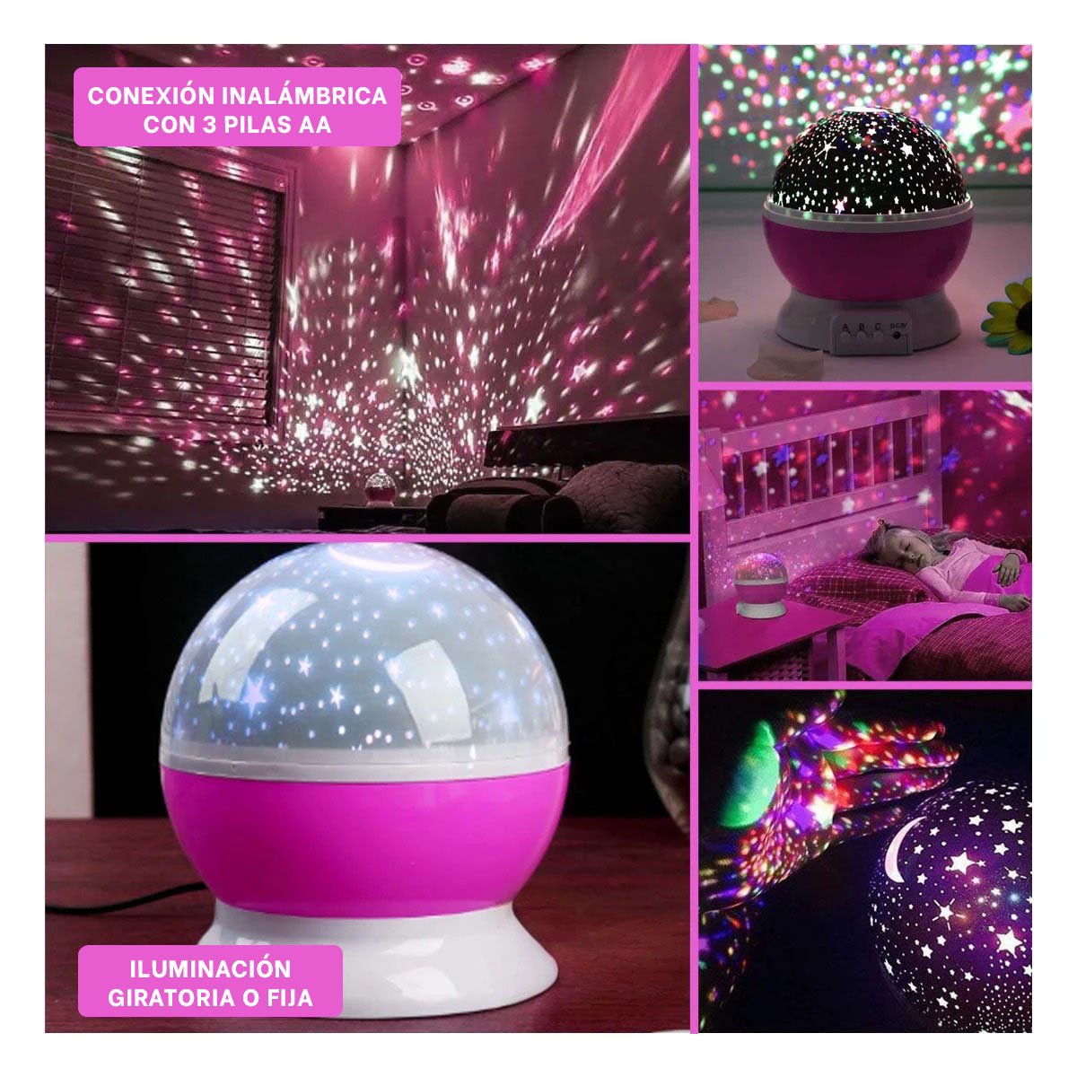 LAMPARA RYBIU TE30257 NOVEDOSA Y UTIL TONO FUCSIA + POST-IT ADHESIVOS - 5