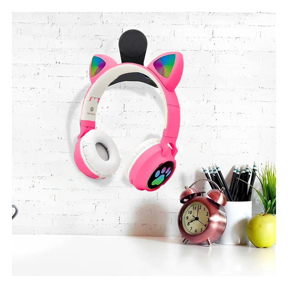 AUDÍFONOS RYBIU TE31551 GATO TONO FUCSIA + PAPEL REGALO - 5