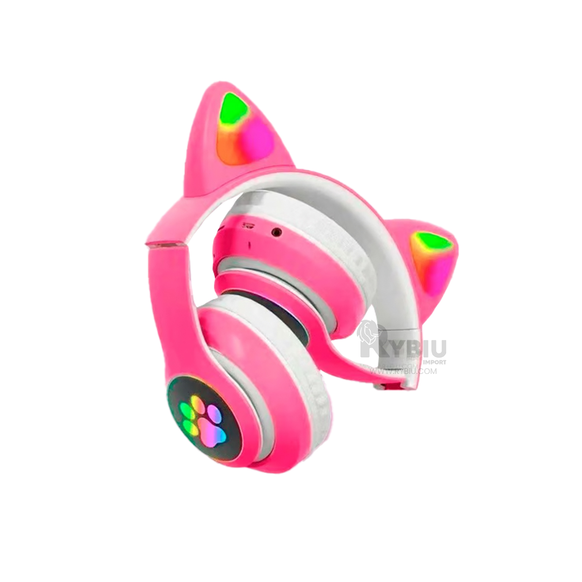 AUDÍFONOS RYBIU TE31551 TIPO GATO EN COLORACION FUCSIA + REGALO AGENDITA - 2