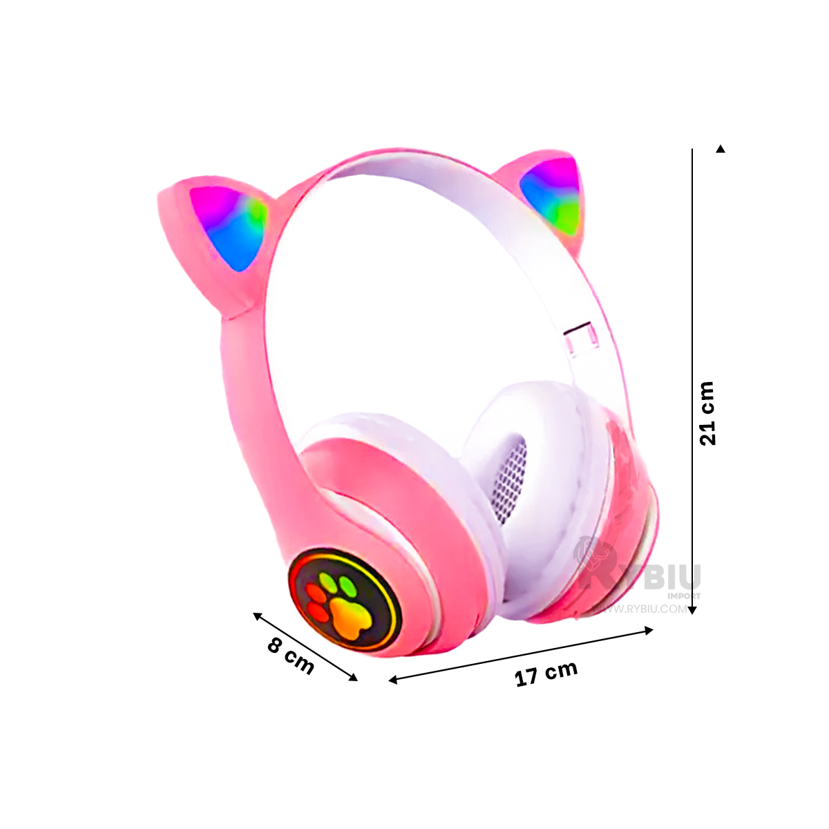 AUDÍFONOS RYBIU TE31551 TIPO GATO EN COLORACION FUCSIA + REGALO AGENDITA - 5
