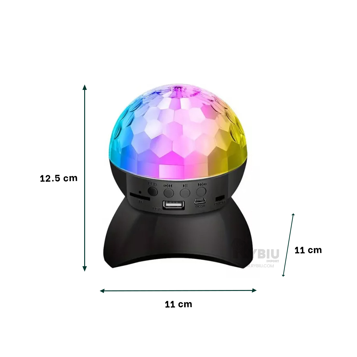 BOCINA PROYECTOR BLUETOOTH RYBIU TE30276 REFLECTOR DIVERTIDO UTIL TONO + REGALO AGENDITA - 5