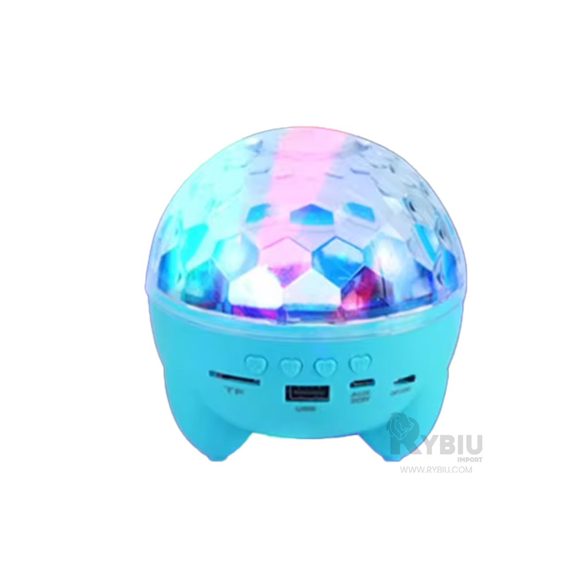BOCINA PROYECTOR BLUETOOTH RYBIU TE30272 ADAPTABLE PRACTICO CELESTE + REGALO AGENDITA - 2