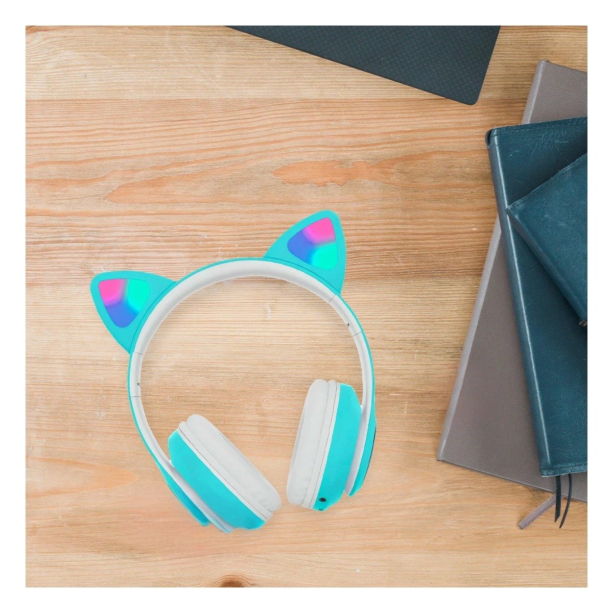 OREJERAS RYBIU TE31557 PORTATIL EN GATO COLOR VERDE + POST-IT ADHESIVOS - 3