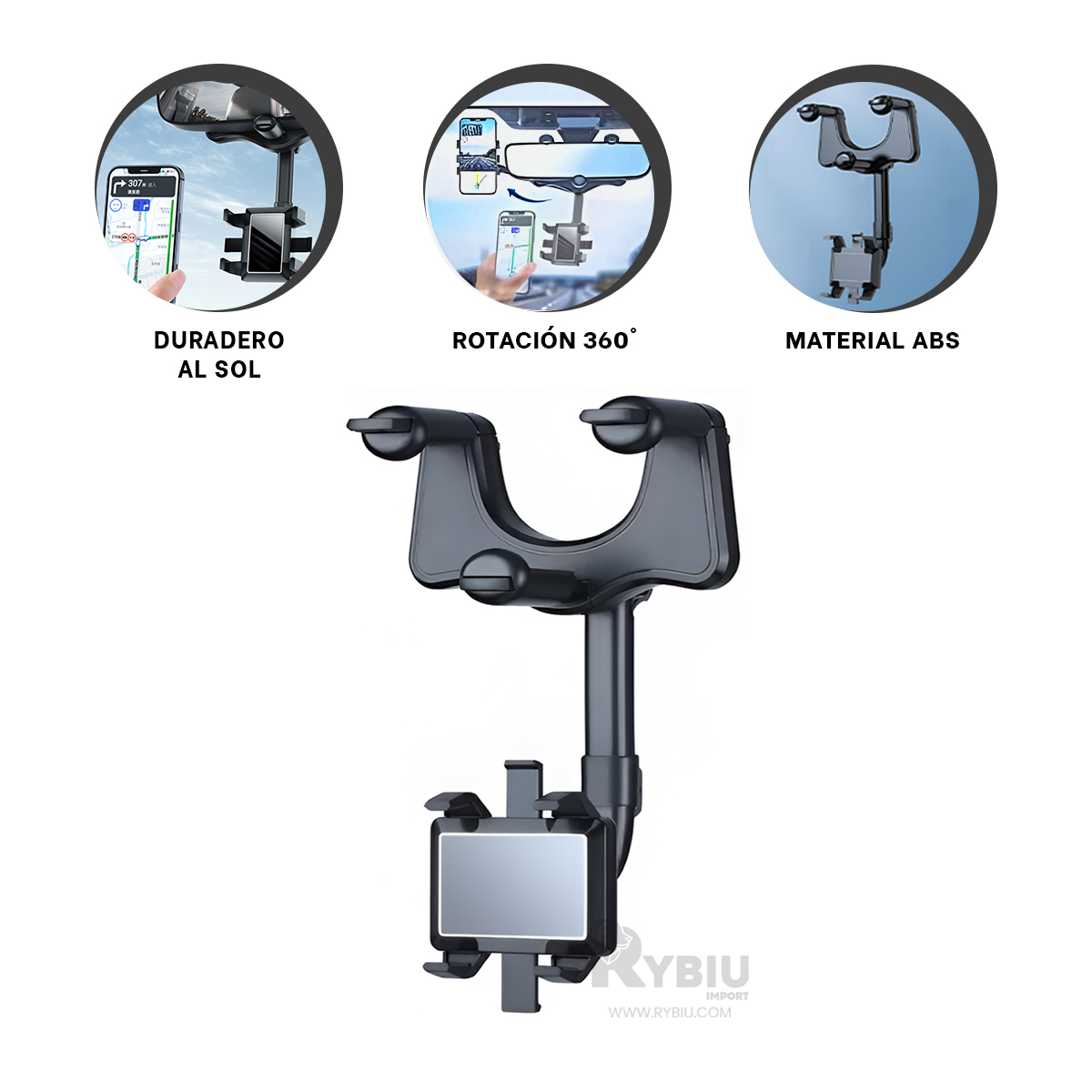 SOPORTE RYBIU TE30045 PORTATIL SMARTPHONES NEGRO + REGALO AGENDITA - 3