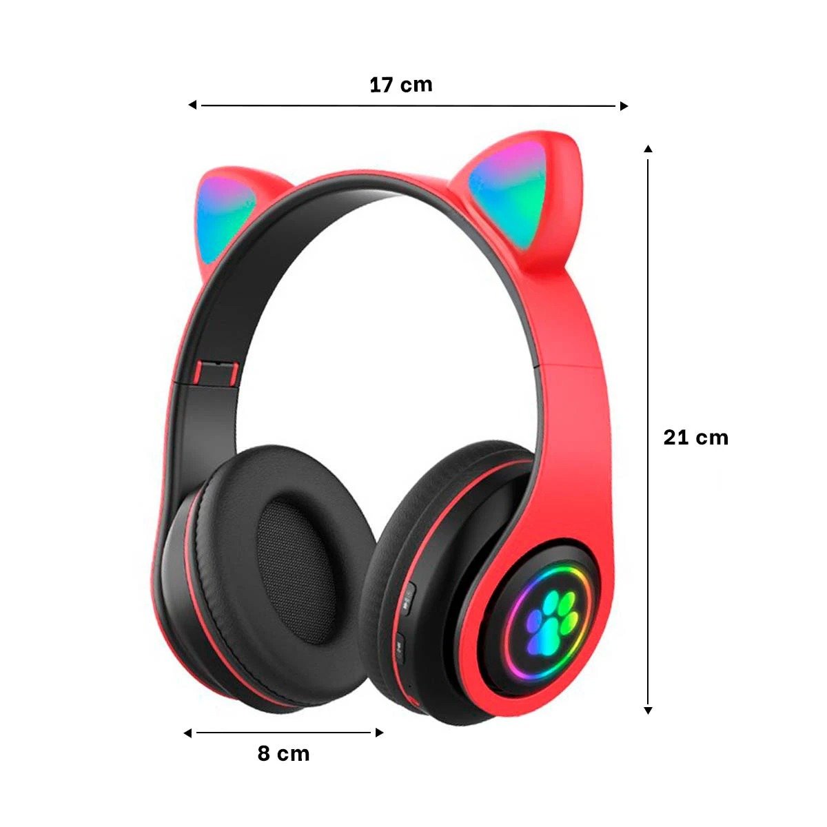 OREJERA RYBIU TE31555 KAWAI CON OREJITAS EN TONO ROJO + POST-IT ADHESIVOS - 4