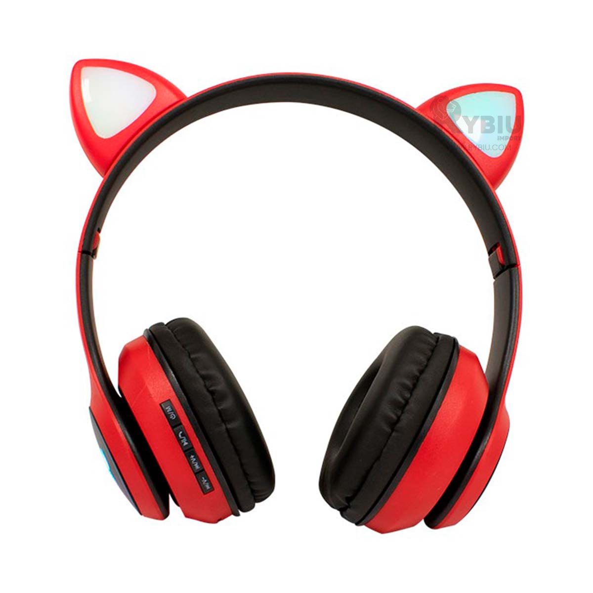 AUDÍFONOS RYBIU TE31555 TIPO GATO EN COLOR ROJO + REGALO AGENDITA - 3