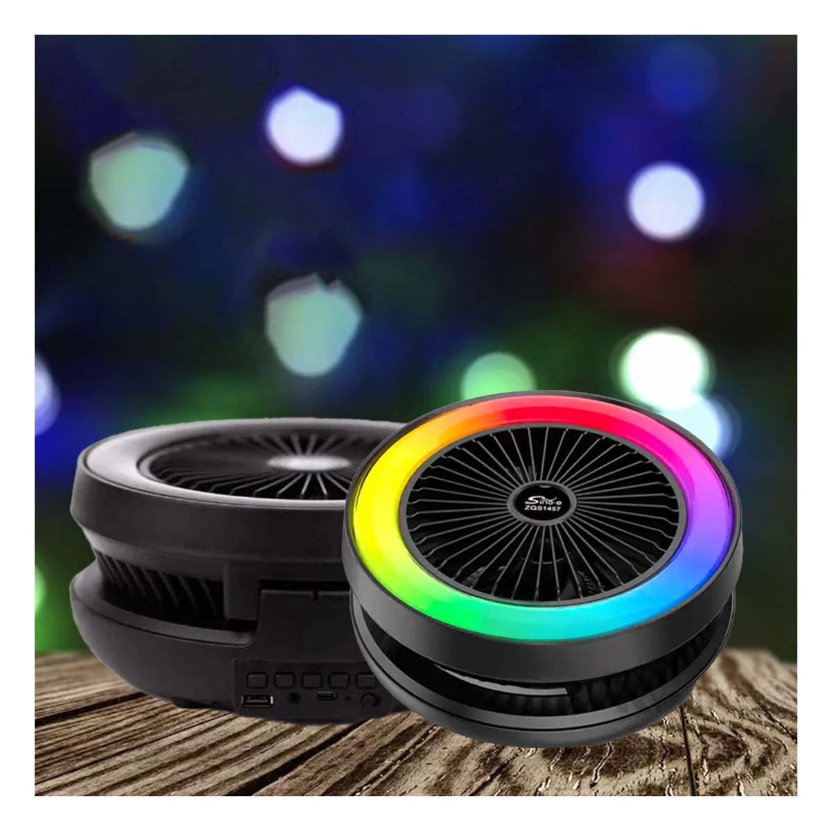 PARLANTE PORTATIL RYBIU TE29439 INNOVADOR MARAVILLOSO NEGRO + PAPEL REGALO - 3