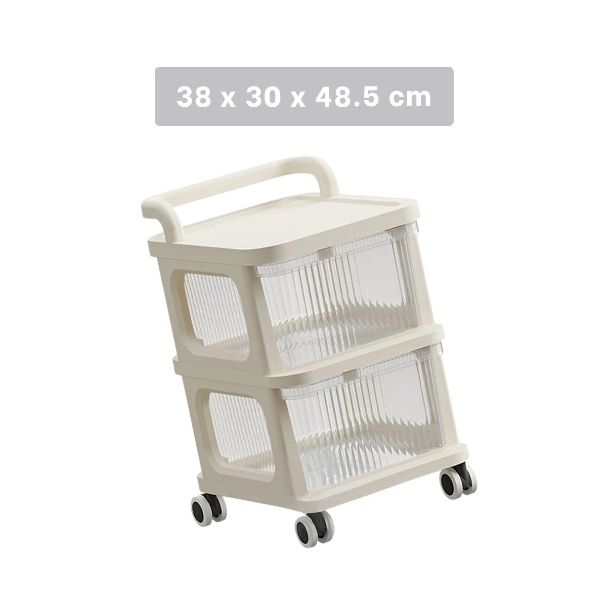 MUEBLE RYBIU HO30077 BEIGE RODANTE CON 2 NIVELES + POST-IT ADHESIVOS - 4