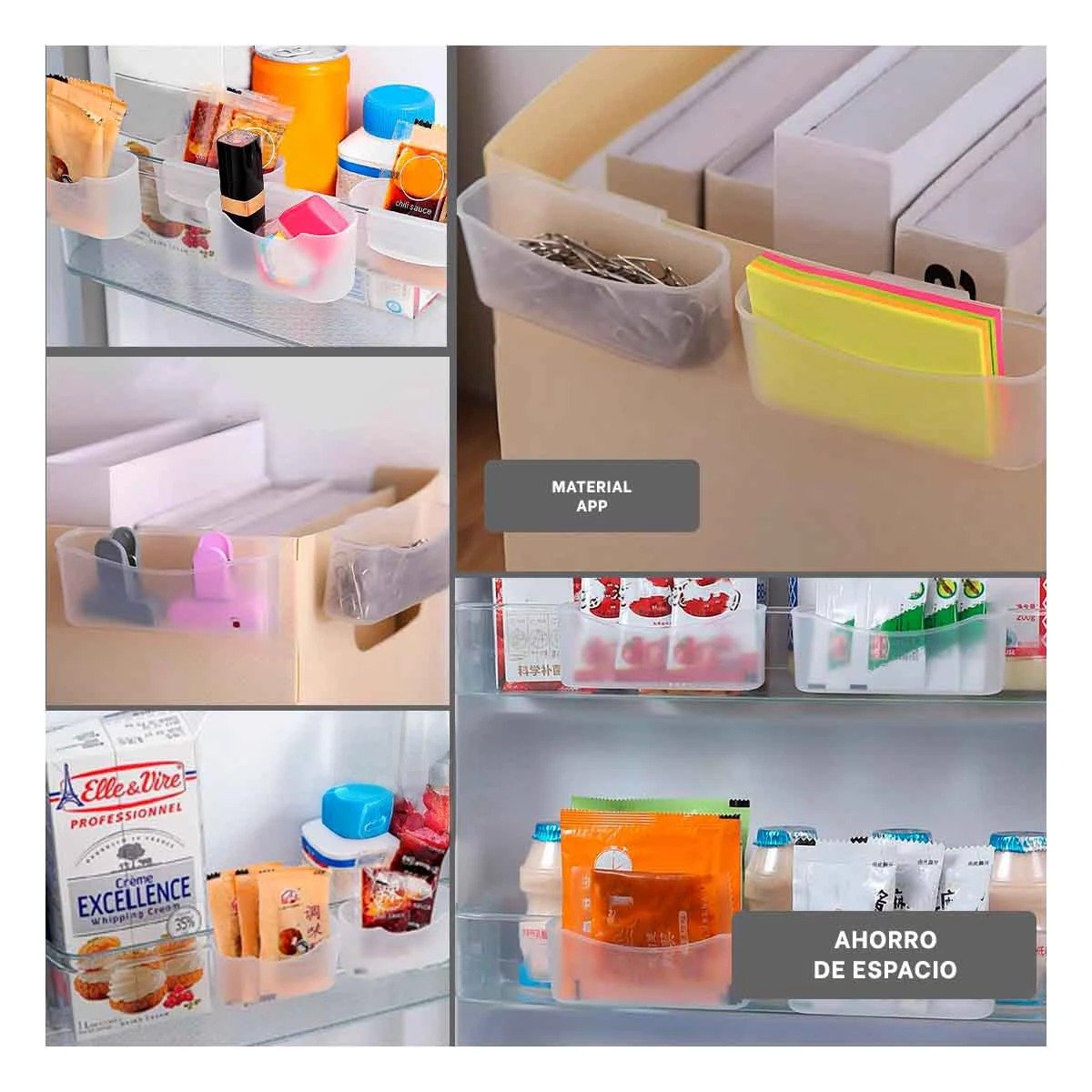 ORGANIZADOR RYBIU HO32466020 TRANSPARENTE REFRIGERADOR + POST-IT ADHESIVOS - 5