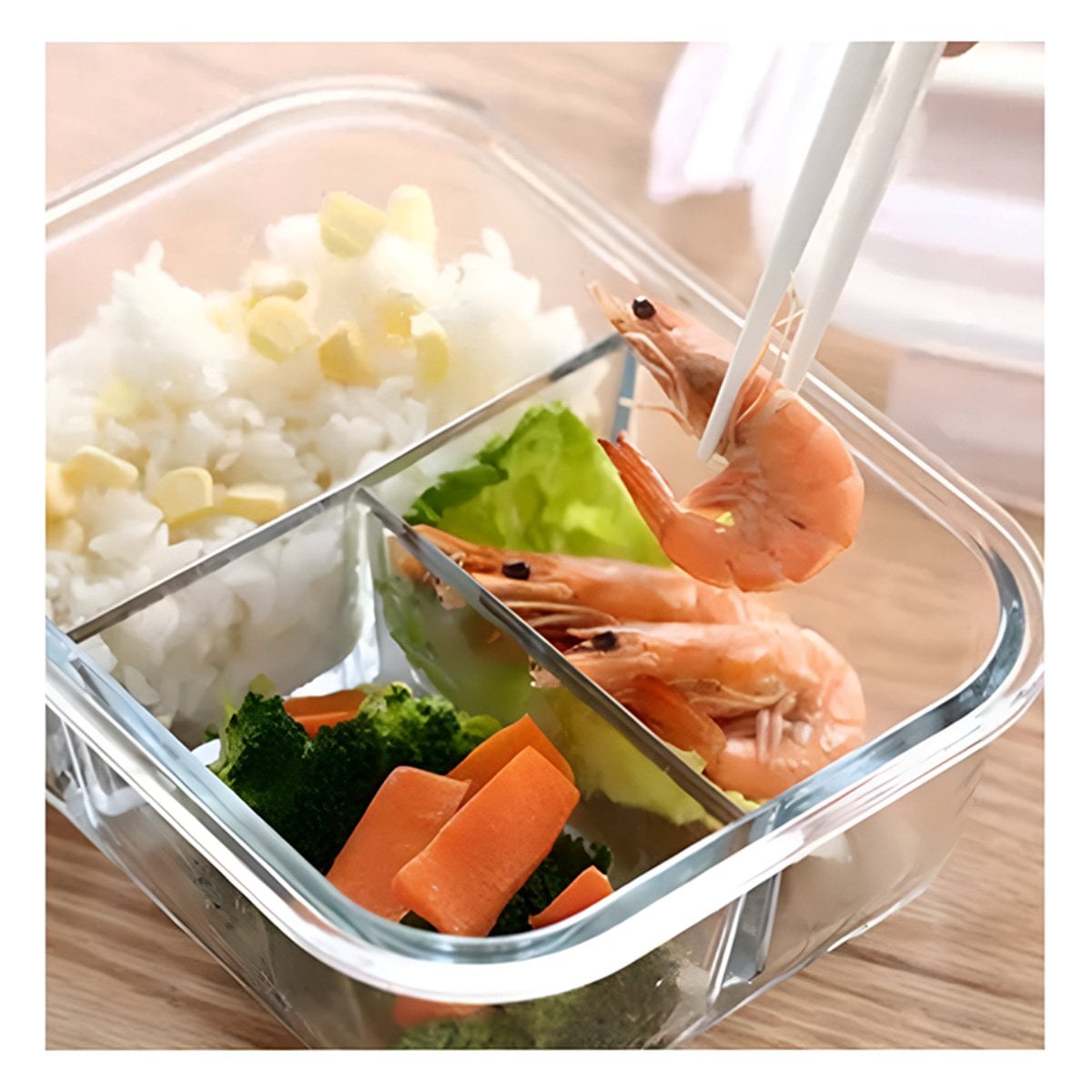 ENVASE APTO PARA ALIMENTOS RYBIU CO30470 VIDRIO ROSADO +POST-IT ADHESIVO - 2
