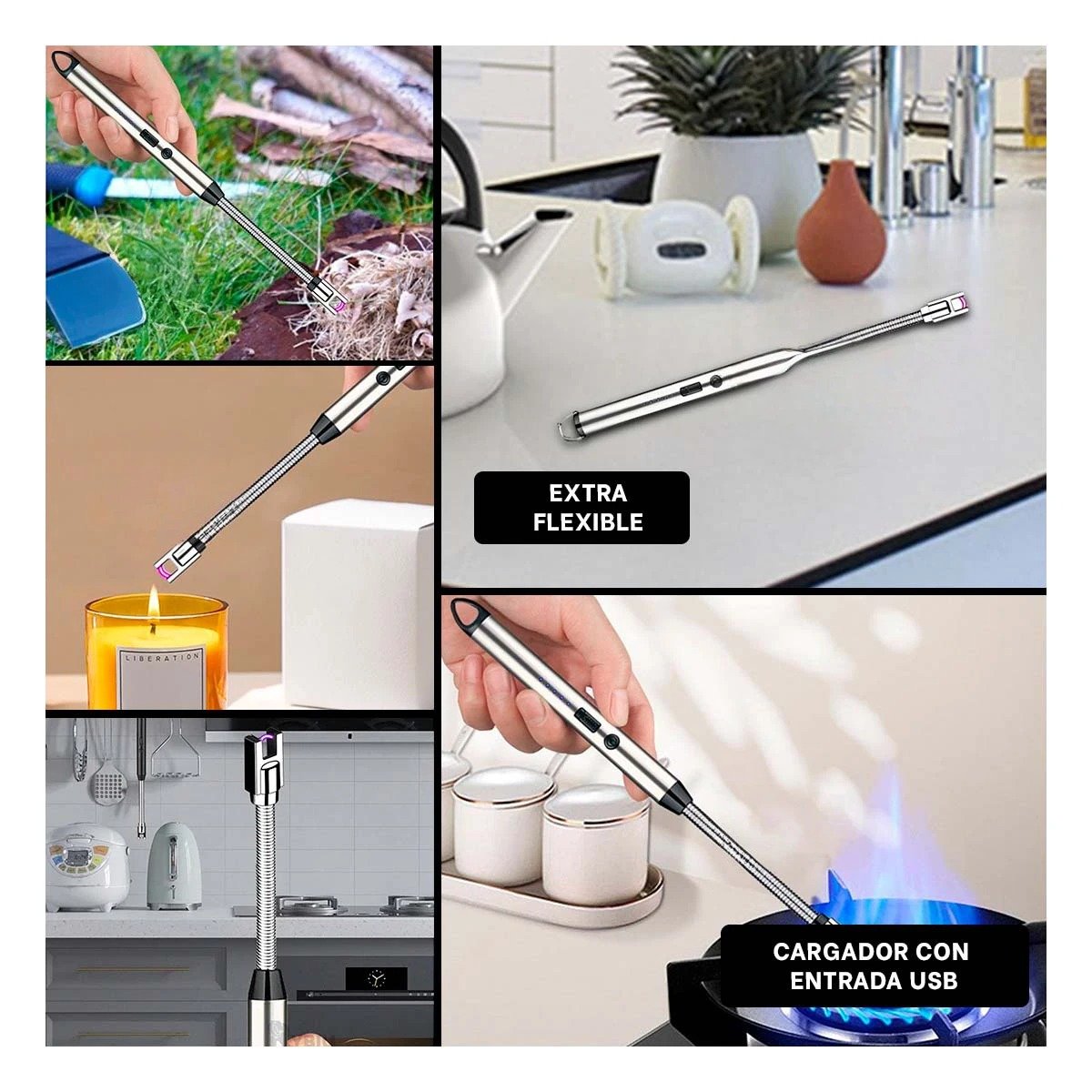 ENCENDEDOR RYBIU DISPOSITIVO COCINA + POST-IT ADHESIVOS CO30503 PLATA - 5