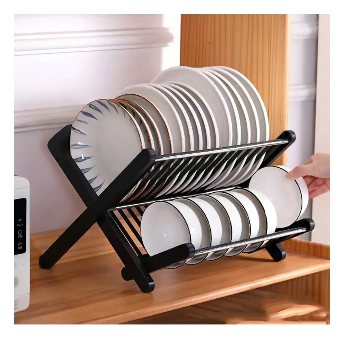 RACK RYBIU CO32529 NEGRO ESCURRIDOR DISHES + REGALO STICKERS - 2