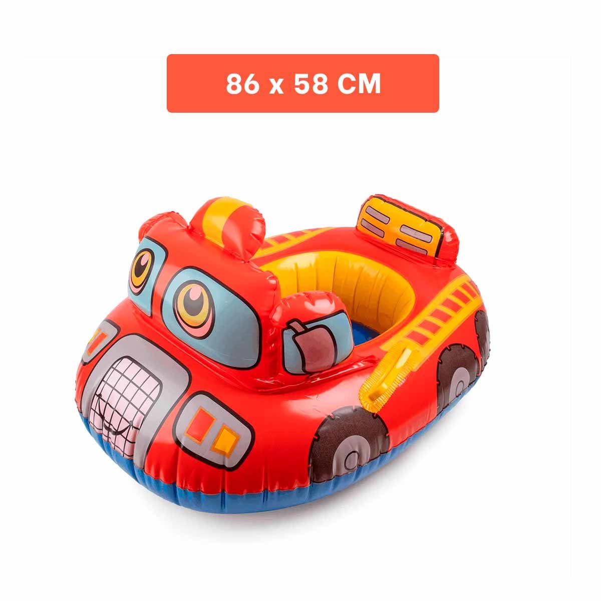 RUEDA CARRO INFANTIL CON DISEÑO DE CAMION BOMBERO ROJO PARA DIVERSION Y+POST IT - 4