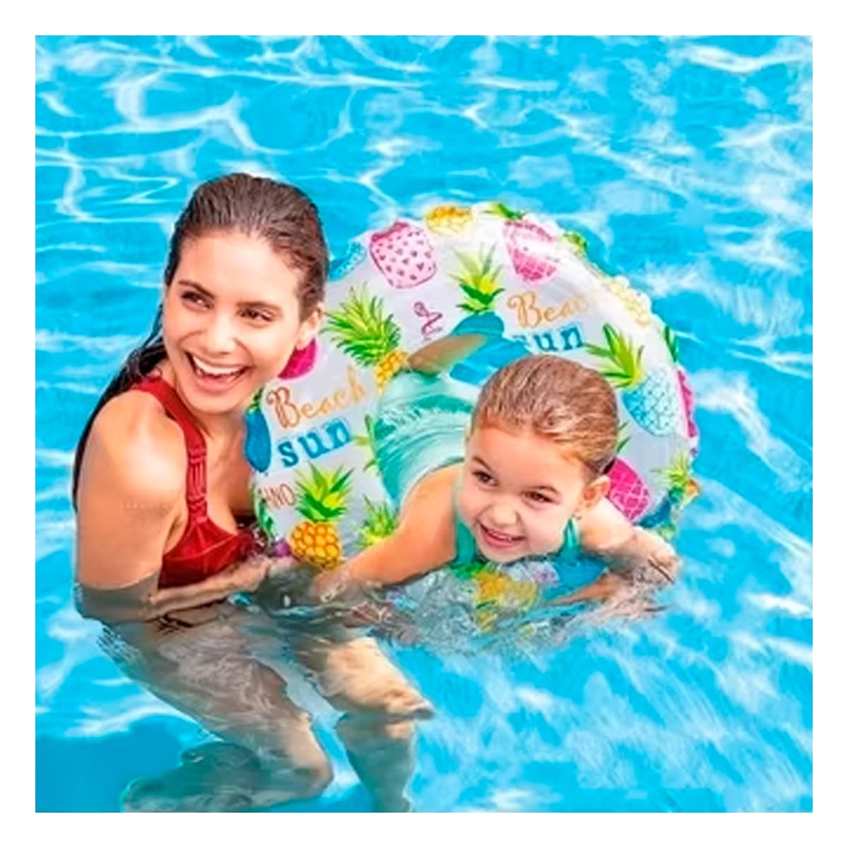 ARO INFLABLE DE 61 CM CON DISEÑO VERANIEGO DE PIÑA PARA AGUA Y+POST IT - 3