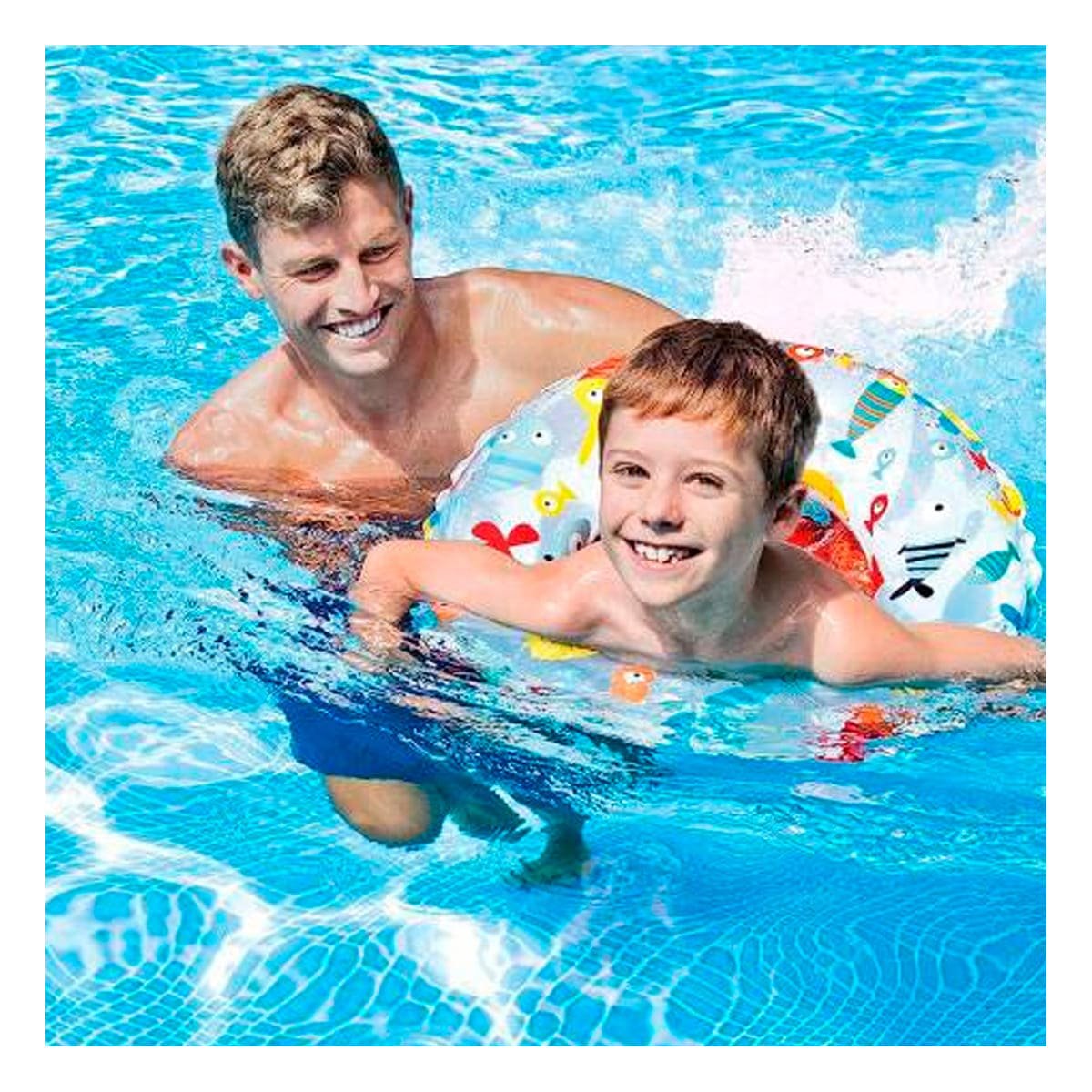 ARO FLOTANTE DE 61 CM CON ILUSTRACIONES DE PEZ PARA PISCINA Y DIVERSION Y+POST IT - 3