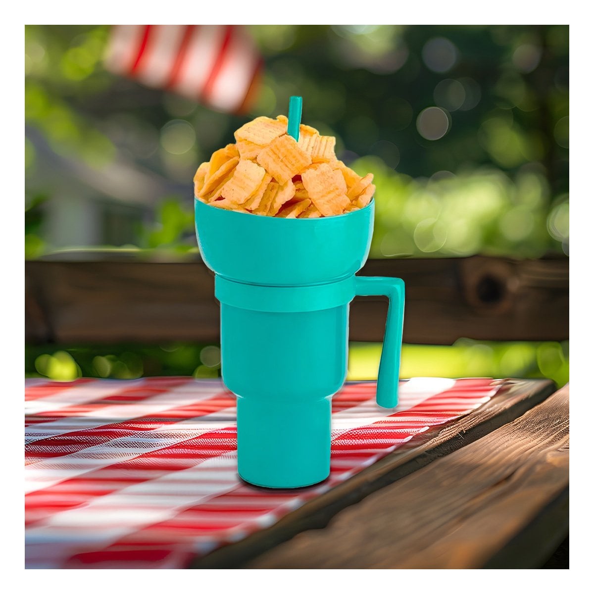 TAZA UTIL Y COMPACTA RYBIU CO29757 VERDE AGUA +POST-IT ADHESIVOS - 2