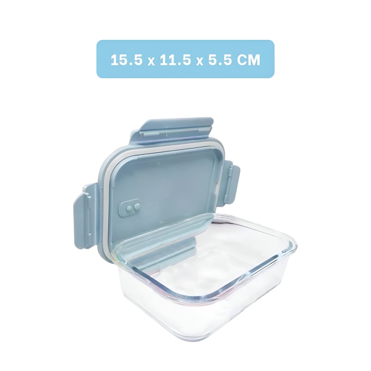 TAPER RYBIU CO32517 VIDRIO CELESTE CON AJUSTE HERMETICO 410ML +REGALO STICKERS - 4