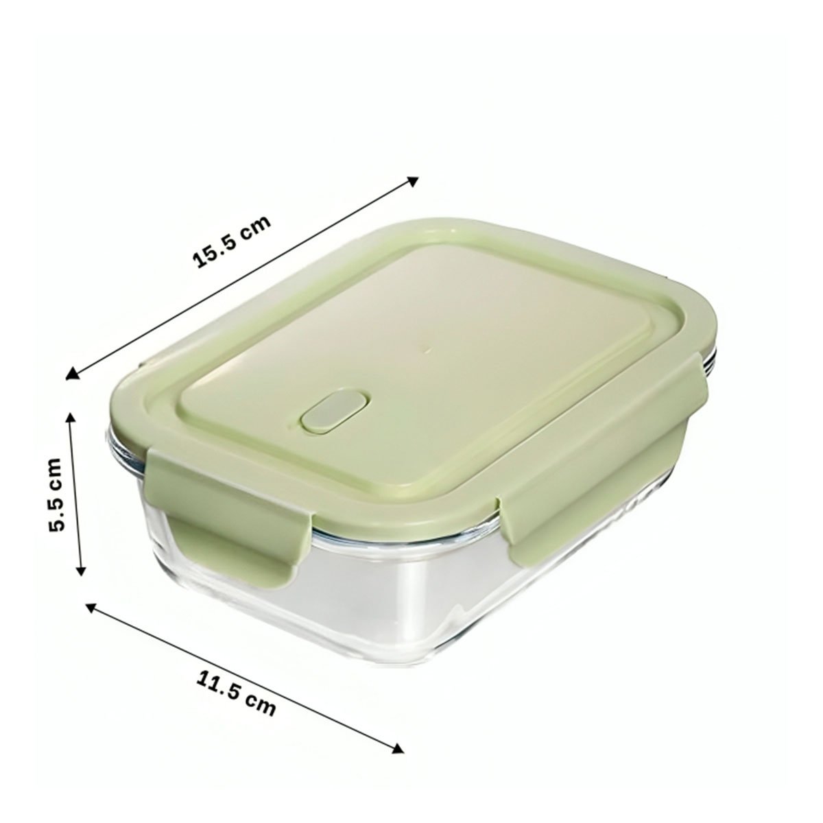 CONTENEDOR PARA COMIDA RYBIU CO32518 VIDRIO VERDE 410ML +POST-IT ADHESIVOS - 4