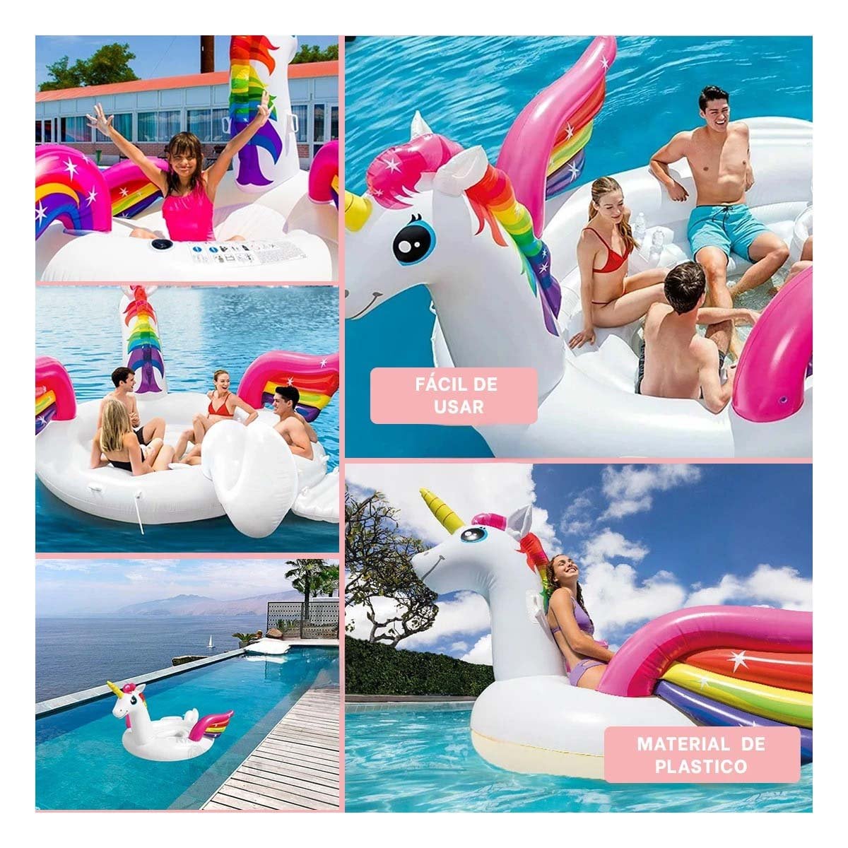 FLOTADOR INFLABLE DE GRAN ESCALA CON FIGURA DE UNICORNIO Y+POST IT - 1