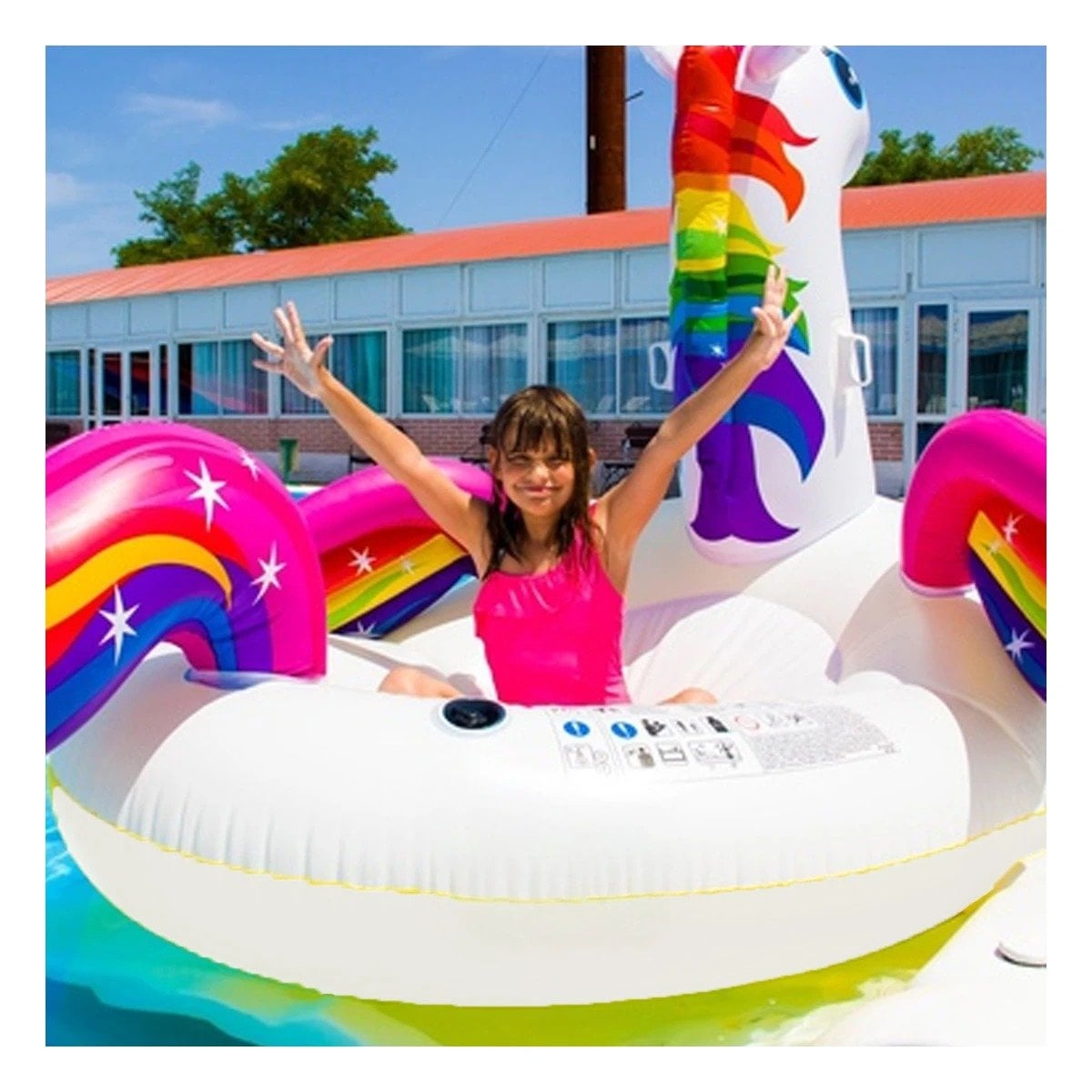 FLOTADOR INFLABLE DE GRAN ESCALA CON FIGURA DE UNICORNIO Y+POST IT - 2