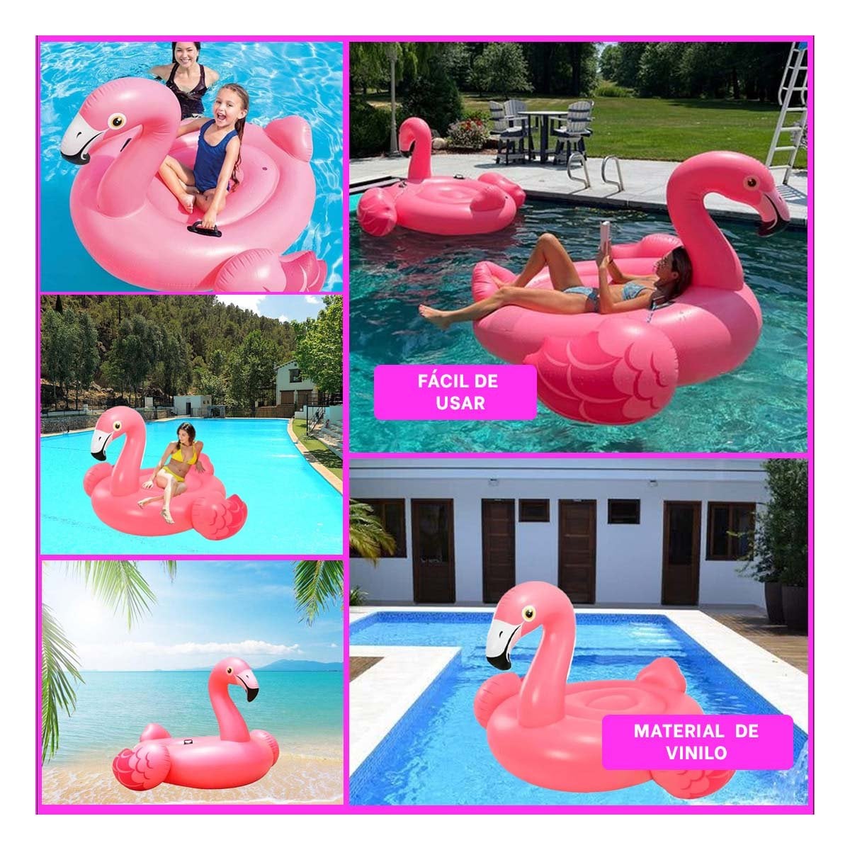 RECURSO ACUATICO PARA PISCINA CON ESTILO VERANIEGO DE FLAMENCO Y+POST IT - 5