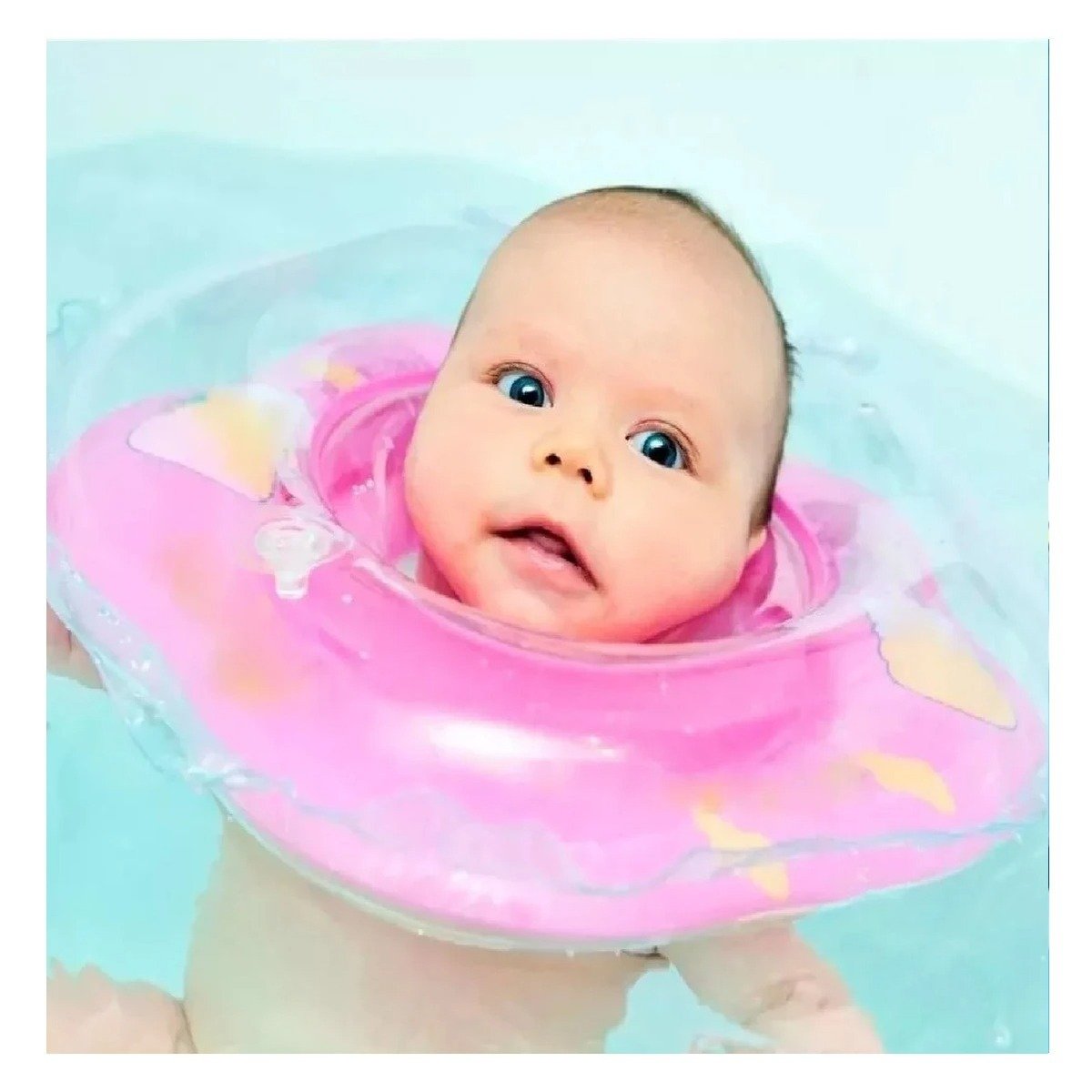 ARO FLOTANTE INFANTIL ROSADO DE CUELLO DE 66 X 44 CM PARA AGUA Y+POST IT - 2