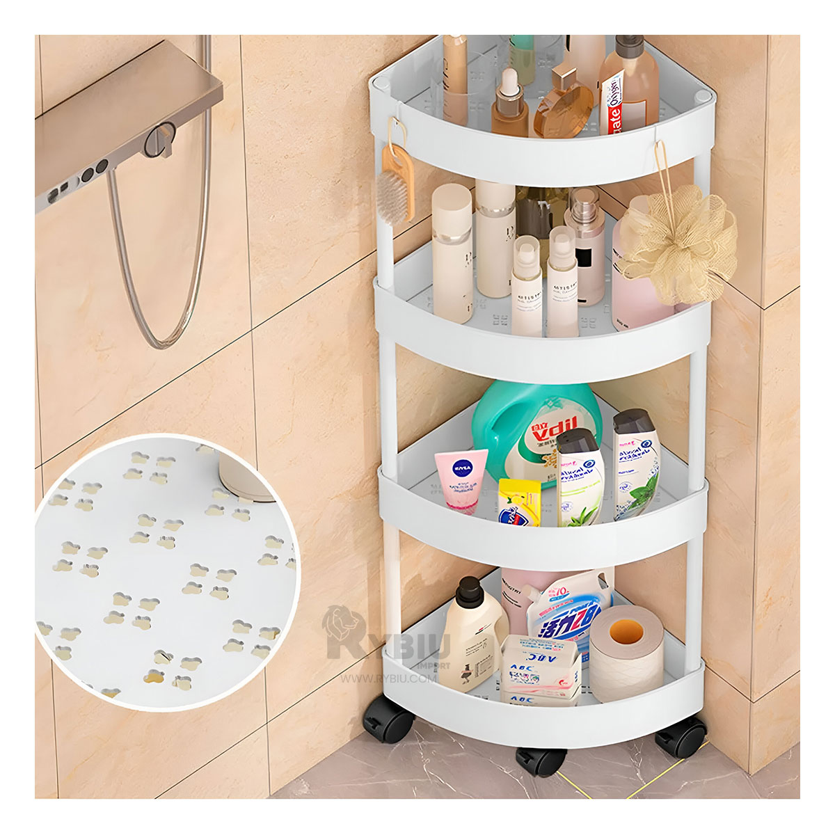 CARRETILLA RYBIU HO29681 BLANCO APTA ESPACIOS ESTRECHOS + GIFT STICKERS - 2