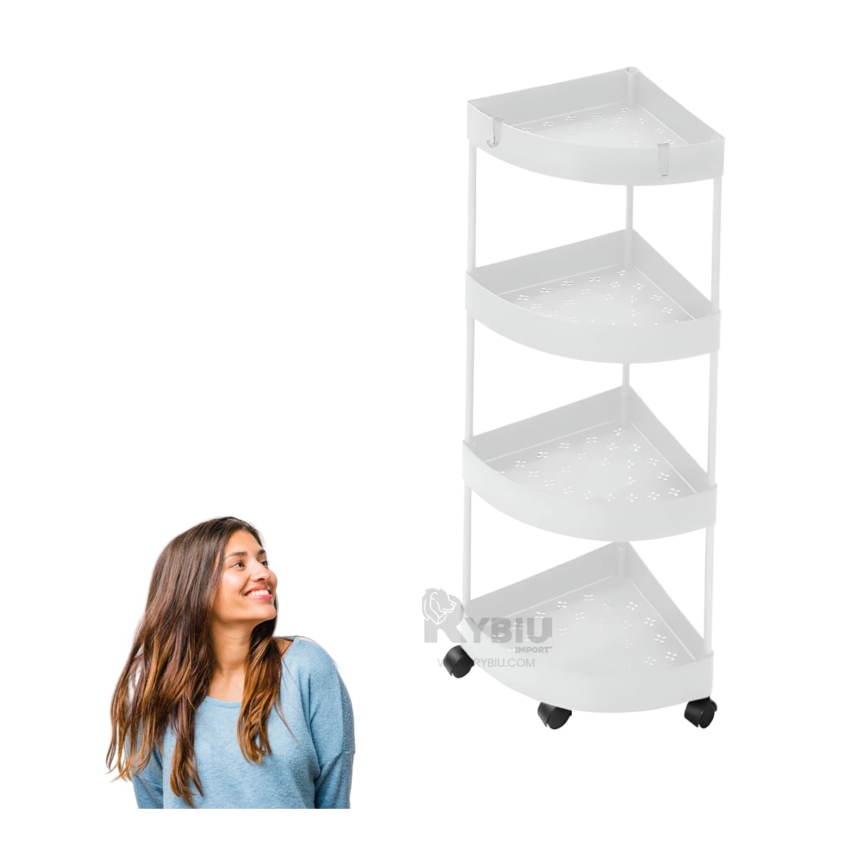 CARRETILLA RYBIU HO29681 BLANCO APTA ESPACIOS ESTRECHOS + GIFT STICKERS - 4