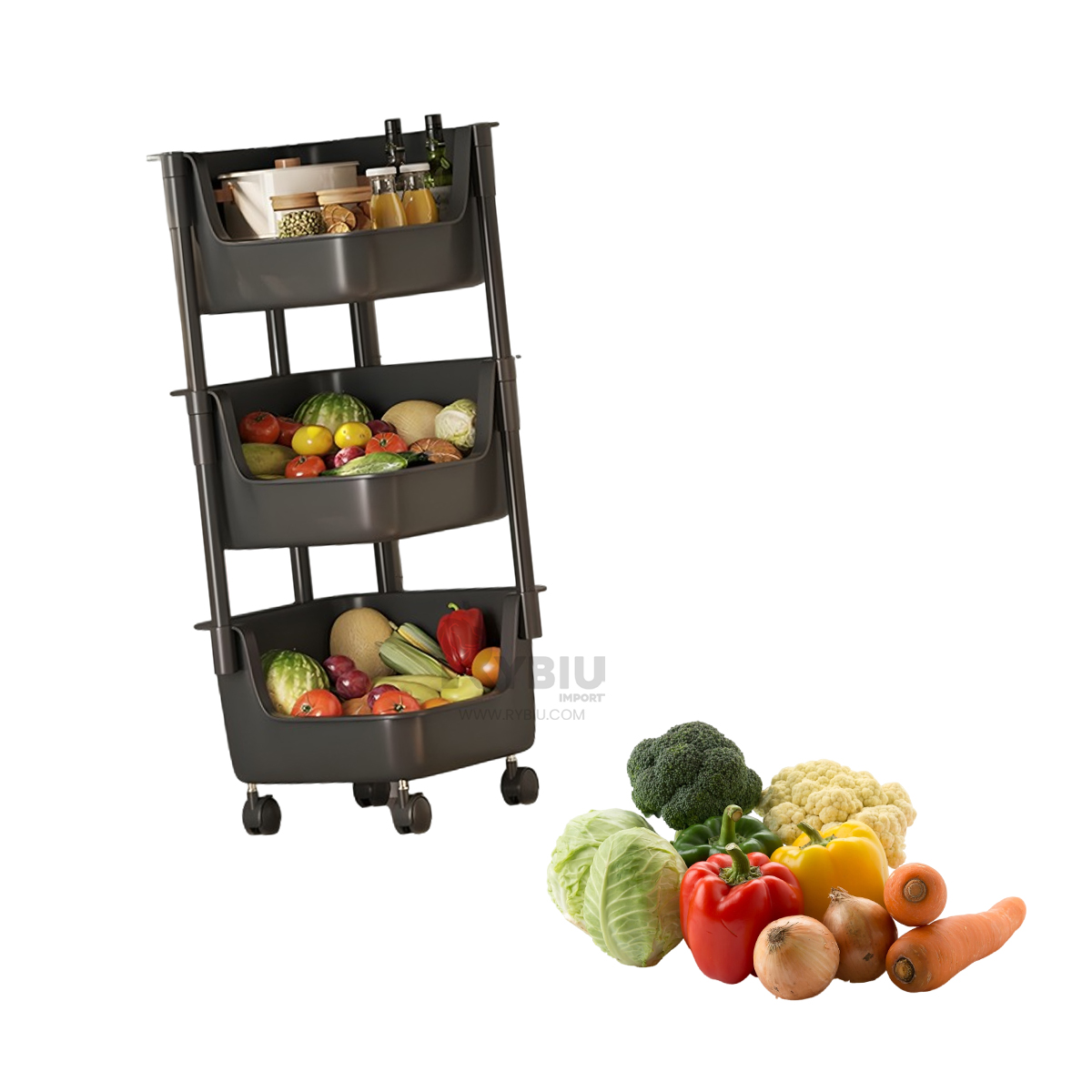 ORGANIZADOR RYBIU HO29685 NEGRO FACIL MOVER Y MODERNO + REGALO AGENDITA - 1