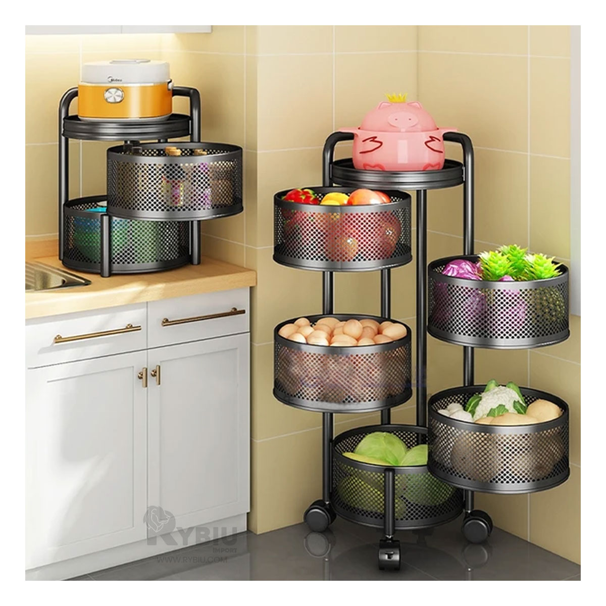 REPISA RYBIU HO29687 NEGRO COMPACTO COCINA + REGALO AGENDITA - 2