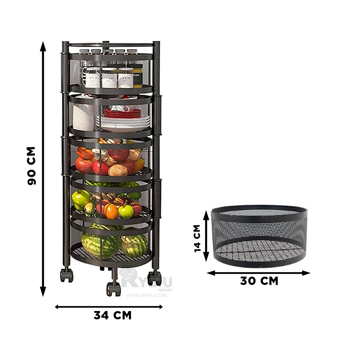 REPISA RYBIU HO29687 NEGRO COMPACTO COCINA + REGALO AGENDITA - 5