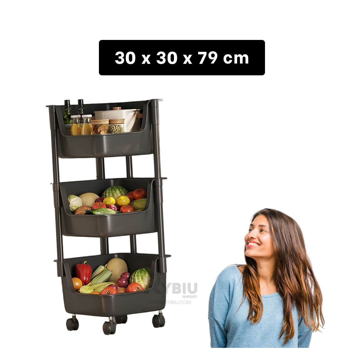 ORGANIZADOR RYBIU HO29685 NEGRO CON RUEDAS MODERNO + GIFT MINIAGENDA - 5