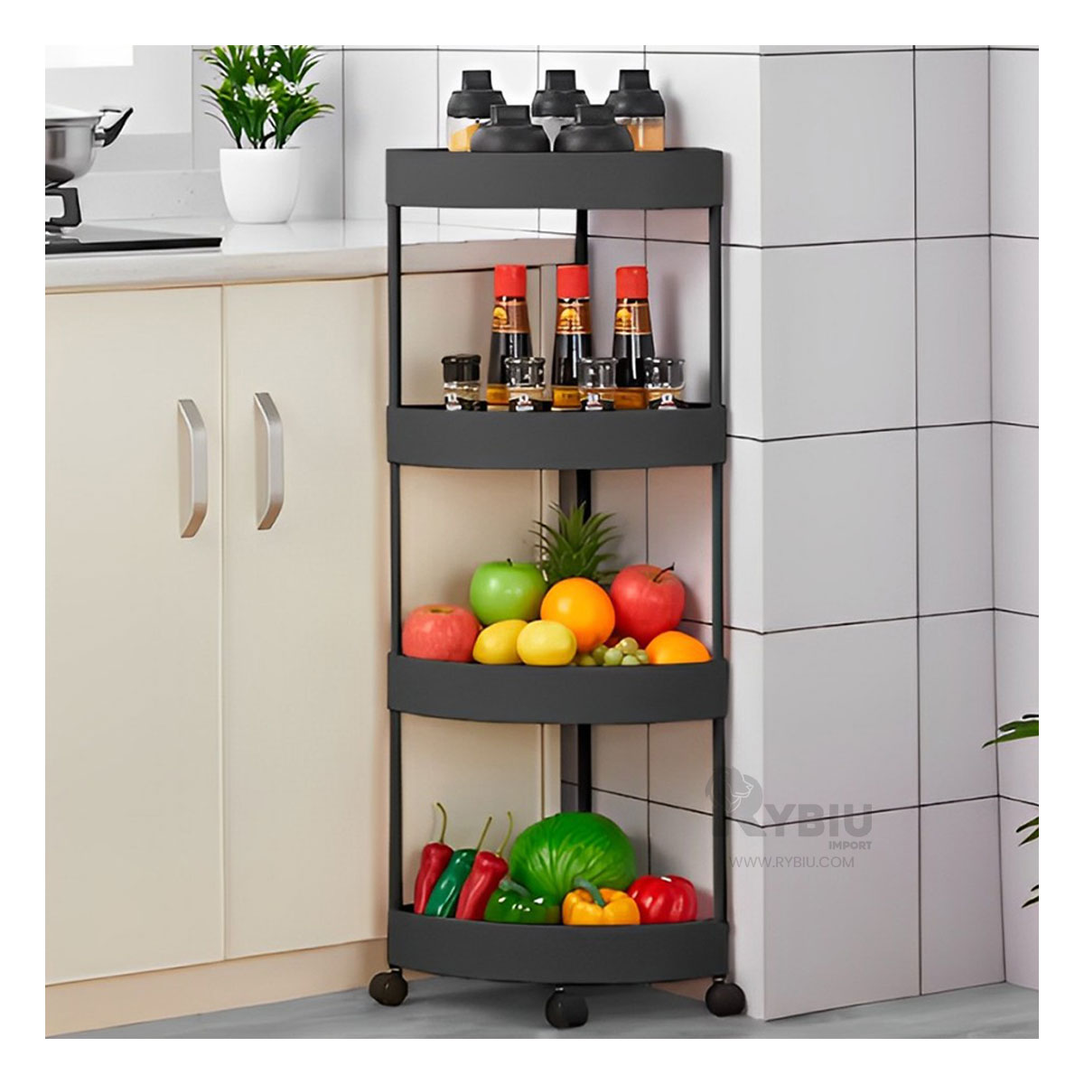 CARRETILLA RYBIU HO29680 NEGRO ELEGANTE PLASTICO + ENVOLTORIO REGALO - 2